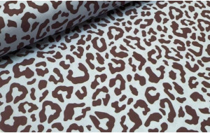 Algodón Leopard Celeste Marrón