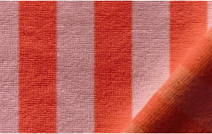 Toalla Rayas Rosa- Naranja