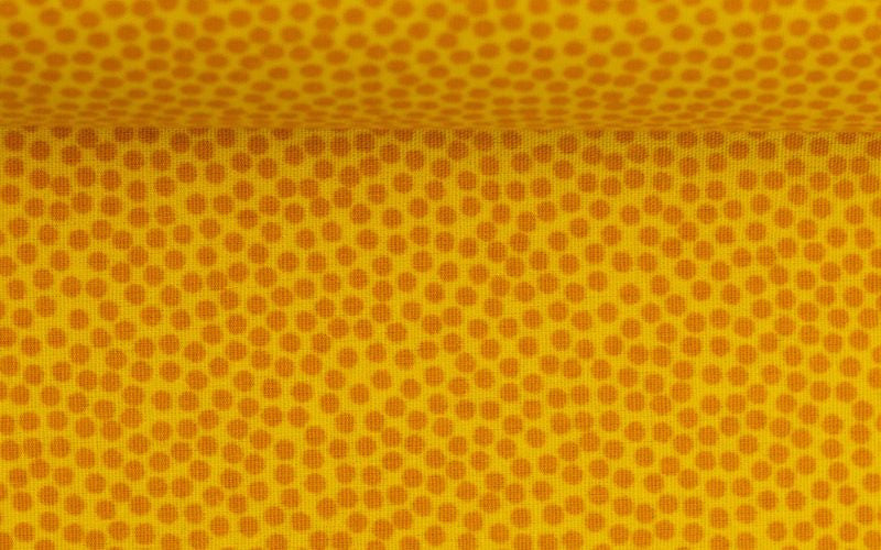 Popelín Algodón Topitos Bicolor Ocre
