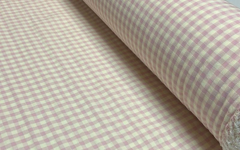 Vichy Seersucker Bicolor Butter Pink