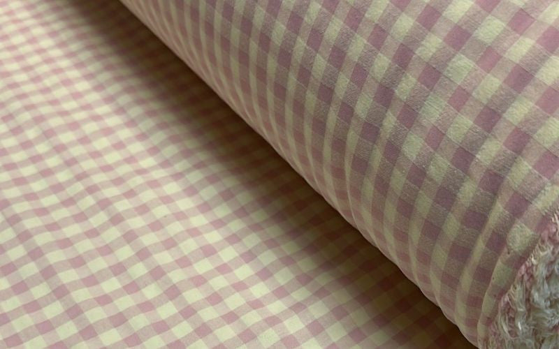 Vichy Seersucker Bicolor Butter Pink