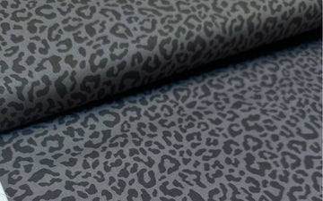 Cotton Leopard Grey Black