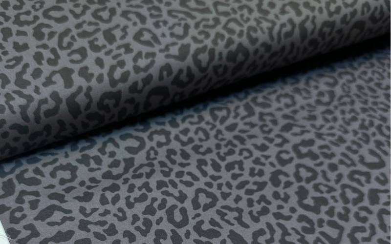 Cotton Leopard Grey Black