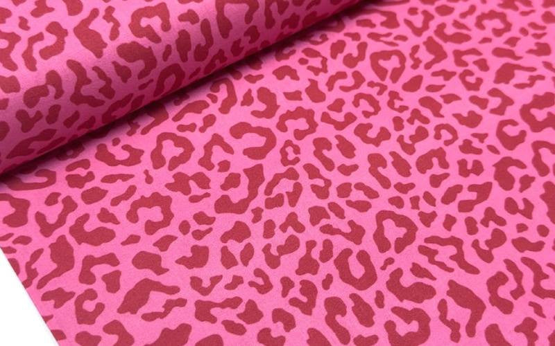 Algodón Leopard Rosa rojo