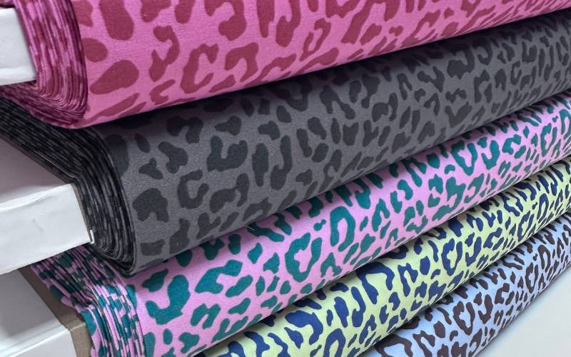 Cotton Leopard Pink Green