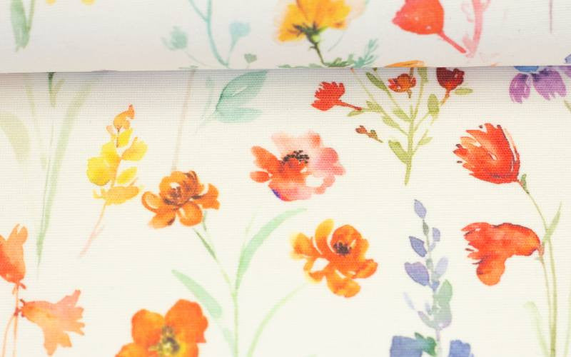 Waterproof Watercolor Floral Fabric