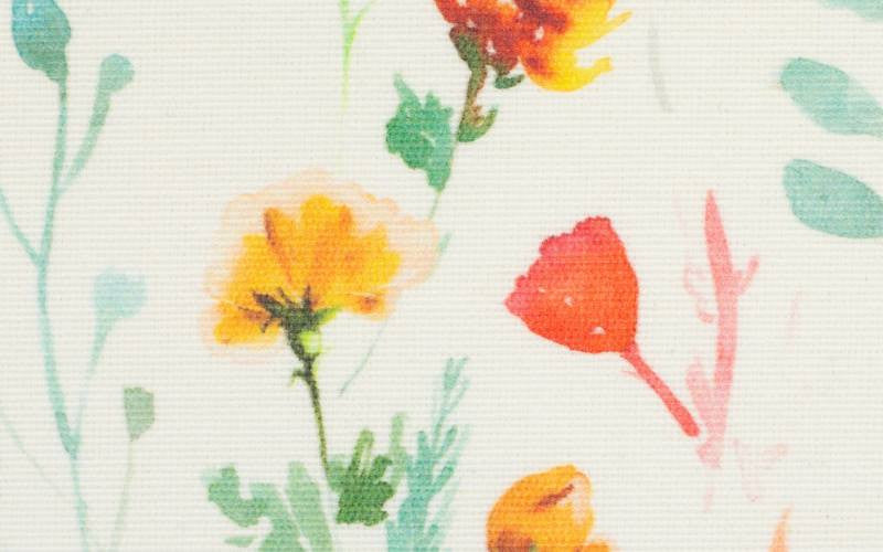 Waterproof Watercolor Floral Fabric
