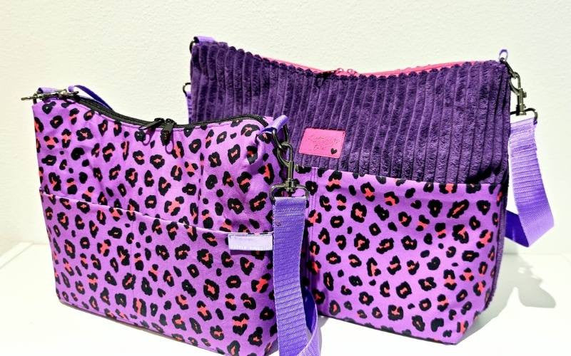 Abby Purple Animal Print Canvas