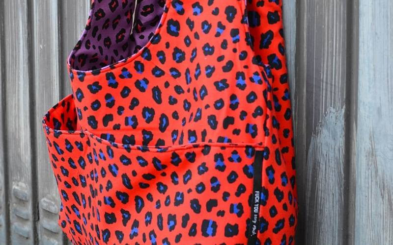 Abby Animal Print Orange Canvas