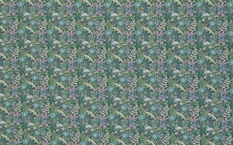 Poplin Cotton Bloom Green