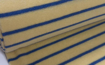 Toalla Algodón Rayas Amarillo Azul