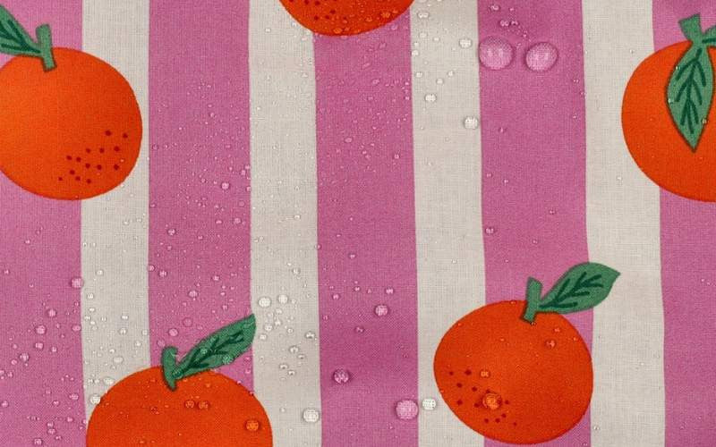 Waterproof fabric Oranges Pink