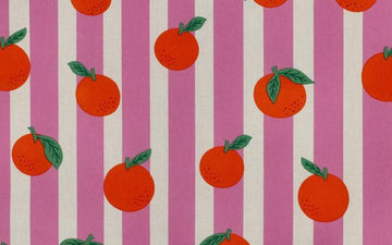 Waterproof fabric Oranges Pink