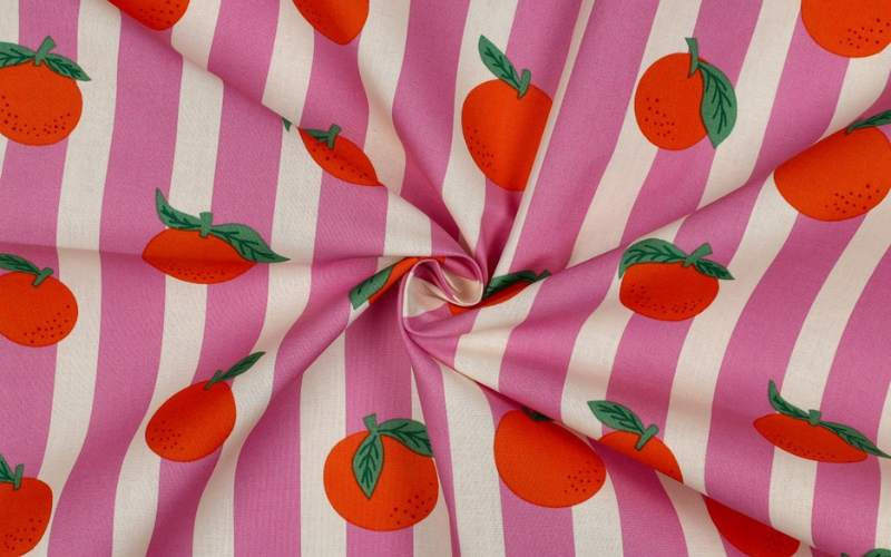 Waterproof fabric Oranges Pink