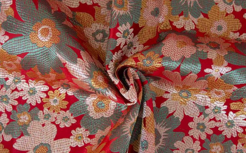 Katia Red Floral Brocade