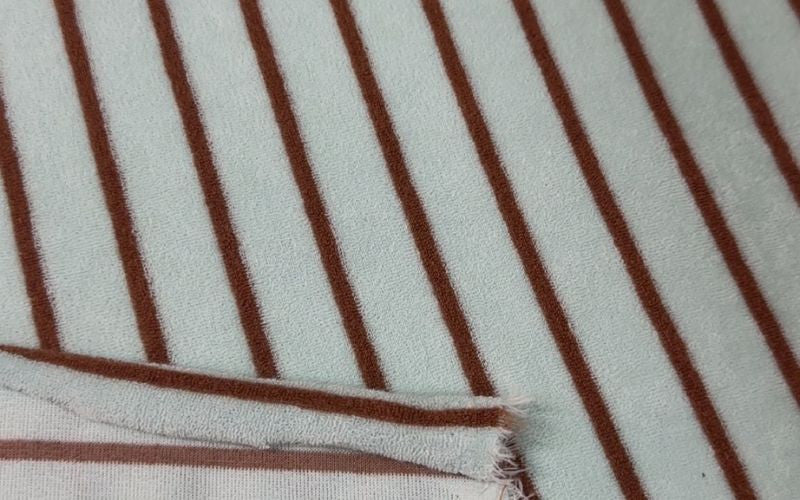Celadon Caramel Striped Cotton Towel