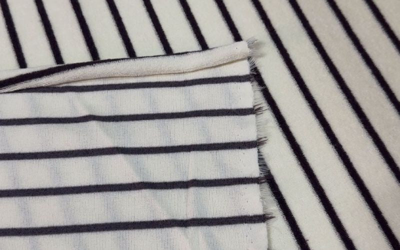 Towel Cotton Striped Ecru Brown