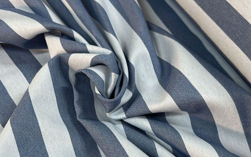 Canvas Twill Light Blue Stripe