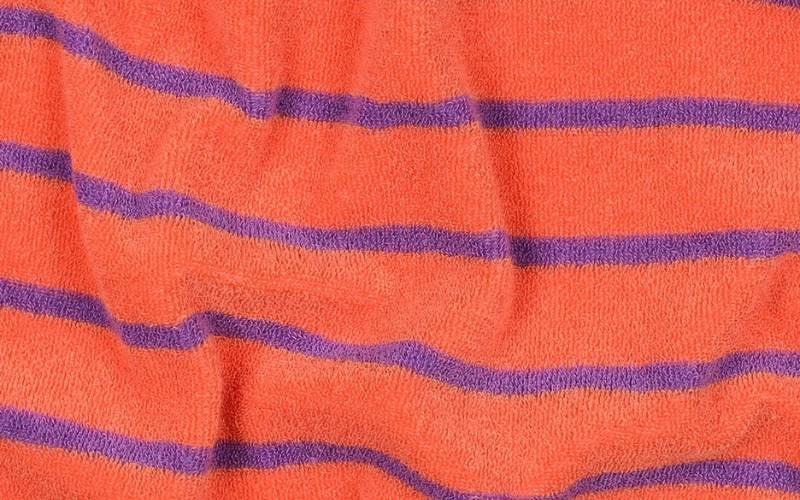 Orange Purple Striped Cotton Towel