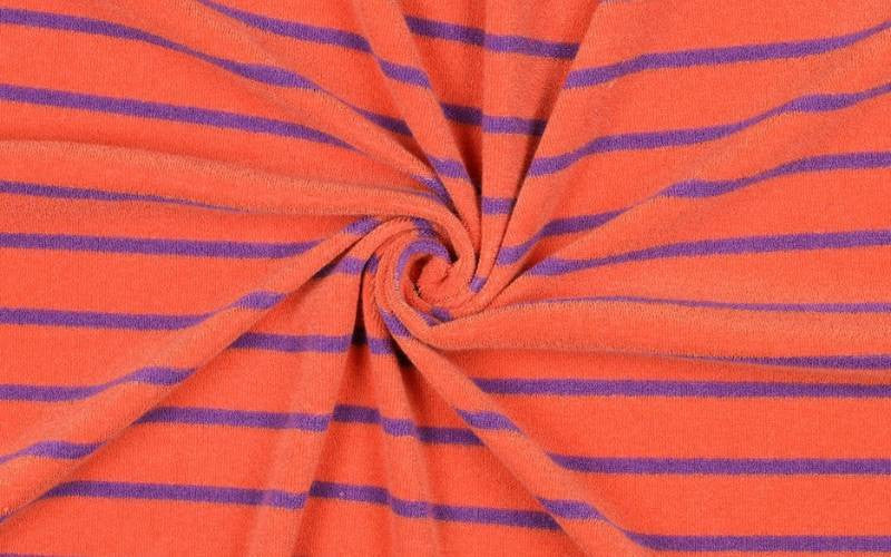 Orange Purple Striped Cotton Towel