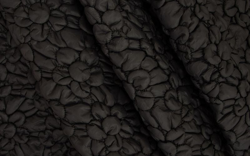 Acolchado Flores Negro