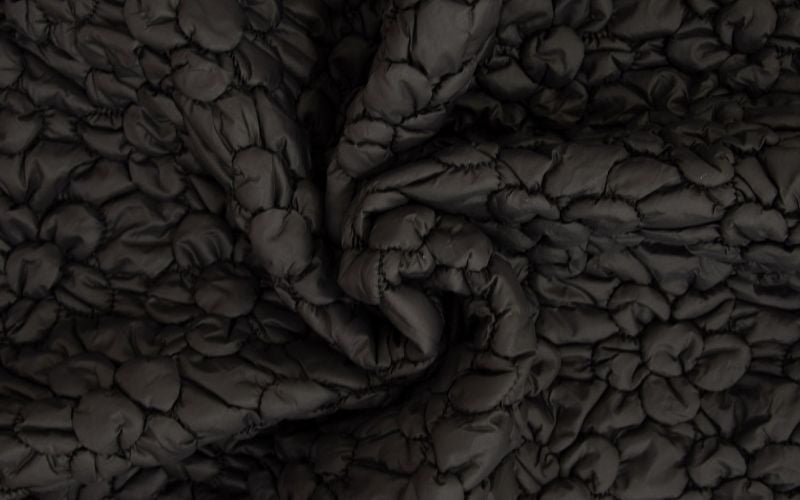 Acolchado Flores Negro