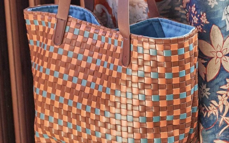 Meshwork Faux Leather Sunset