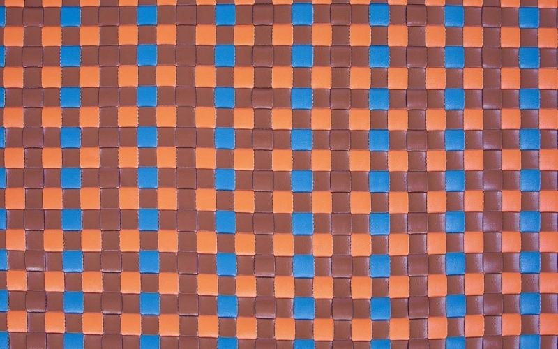 Meshwork Faux Leather Sunset