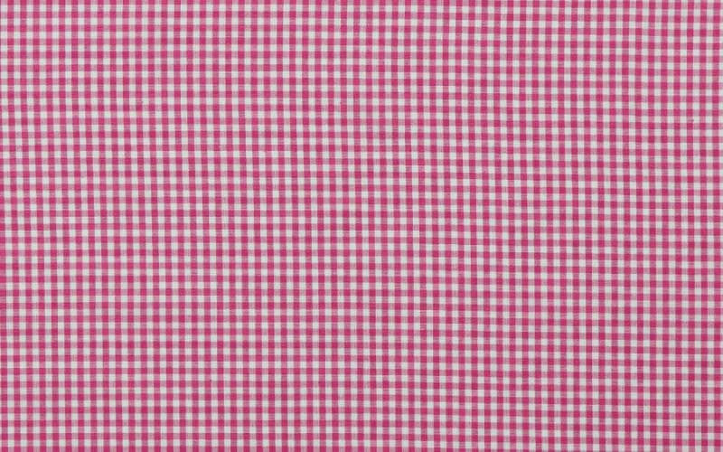 Popelín Algodón Vichy Pequeño Fucsia