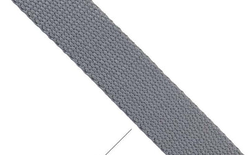 Cinta Algodón liso 30mm Gris