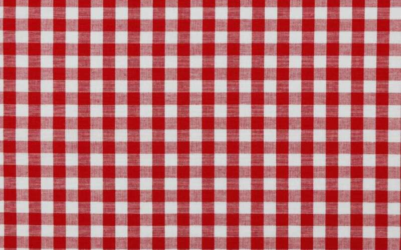 Popelín Algodón Vichy Rojo 1cm