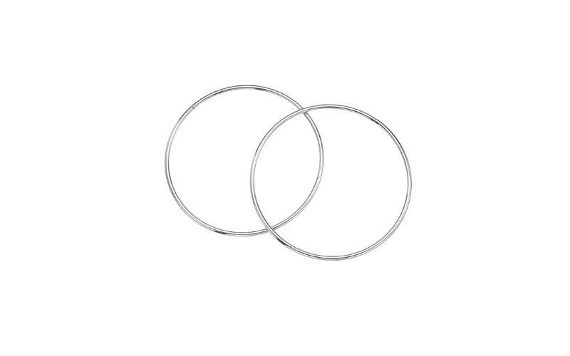 Aros/Asas de Metal Plata 10cm