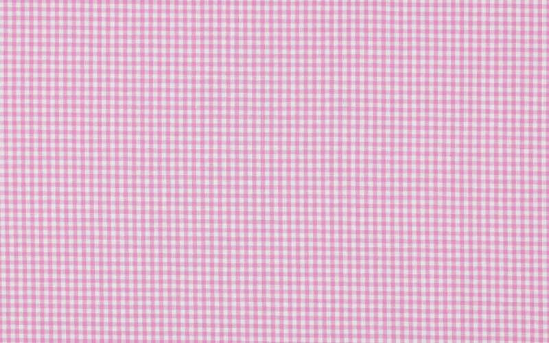 Popelín Algodón Vichy Pequeño Rosa