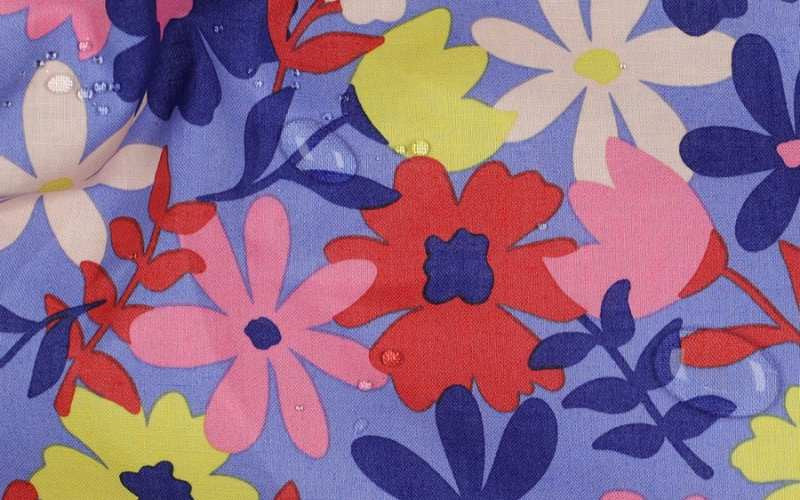 Waterproof Fabric Flowers Blue