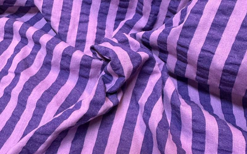 Seersucker Rayas Morado