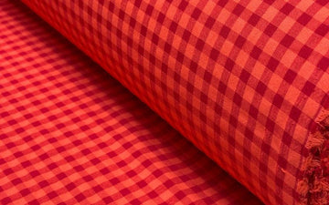 Vichy Seersucker Bicolor Rojo-Coral