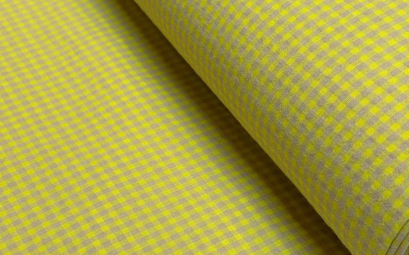 Vichy Seersucker Mini Bicolor Fluorescent Yellow