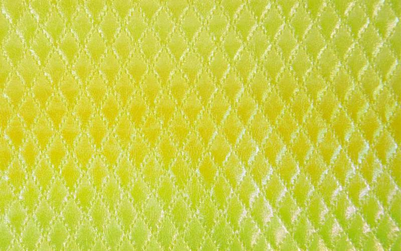 Yellow Polyester Holographic Quilting