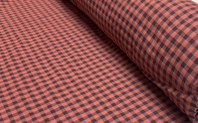 Vichy Seersucker Bicolor Rosewood