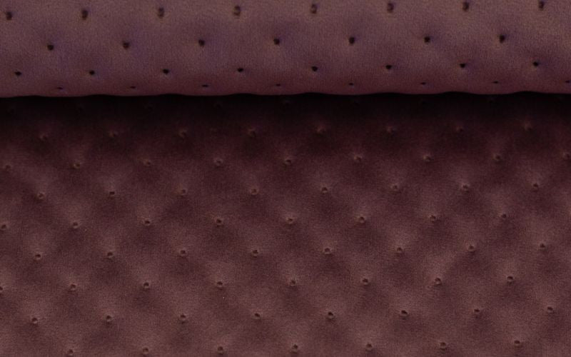 Terciopelo Acolchado Relieve Puntos Rosa Antiguo