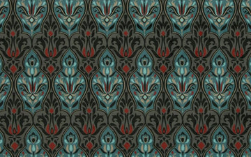 Green Printed Quilted Velvet