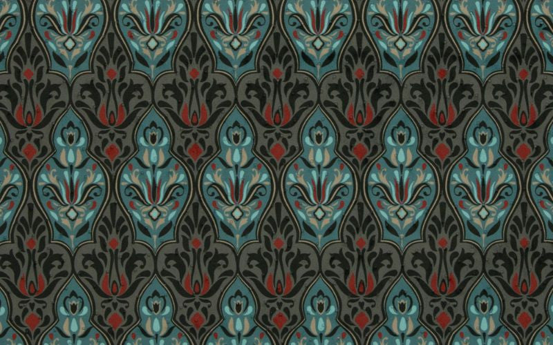 Green Printed Quilted Velvet