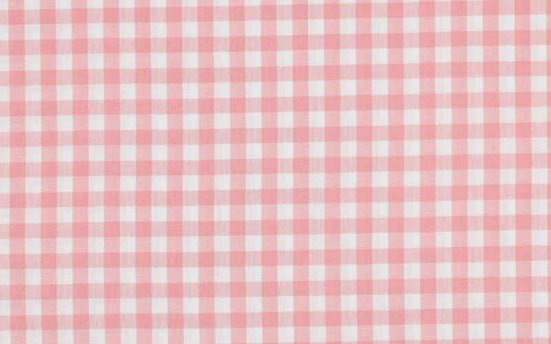 Popelín Algodón Vichy Rosa Pastel 1cm
