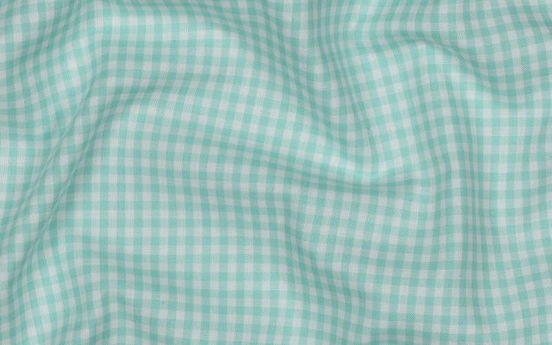 Popelín Algodón Vichy Pequeño Menta