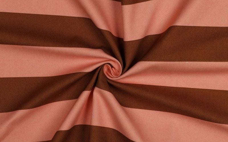Canvas Stripes Brown/Salmon