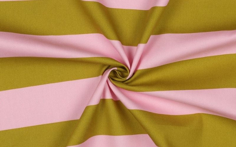 Canvas Stripes Ochre/Pink