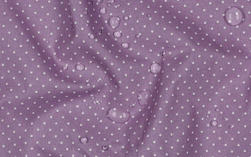 Impermeable Algodón Topitos Lila