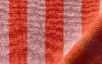 Pink-Orange Striped Towel