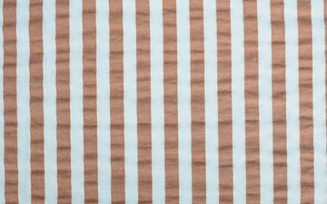 Seersucker Striped Brown-Turquoise