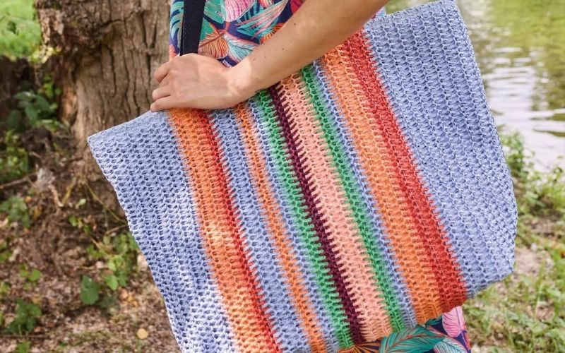 Multicolor Raffia Paper Fabric